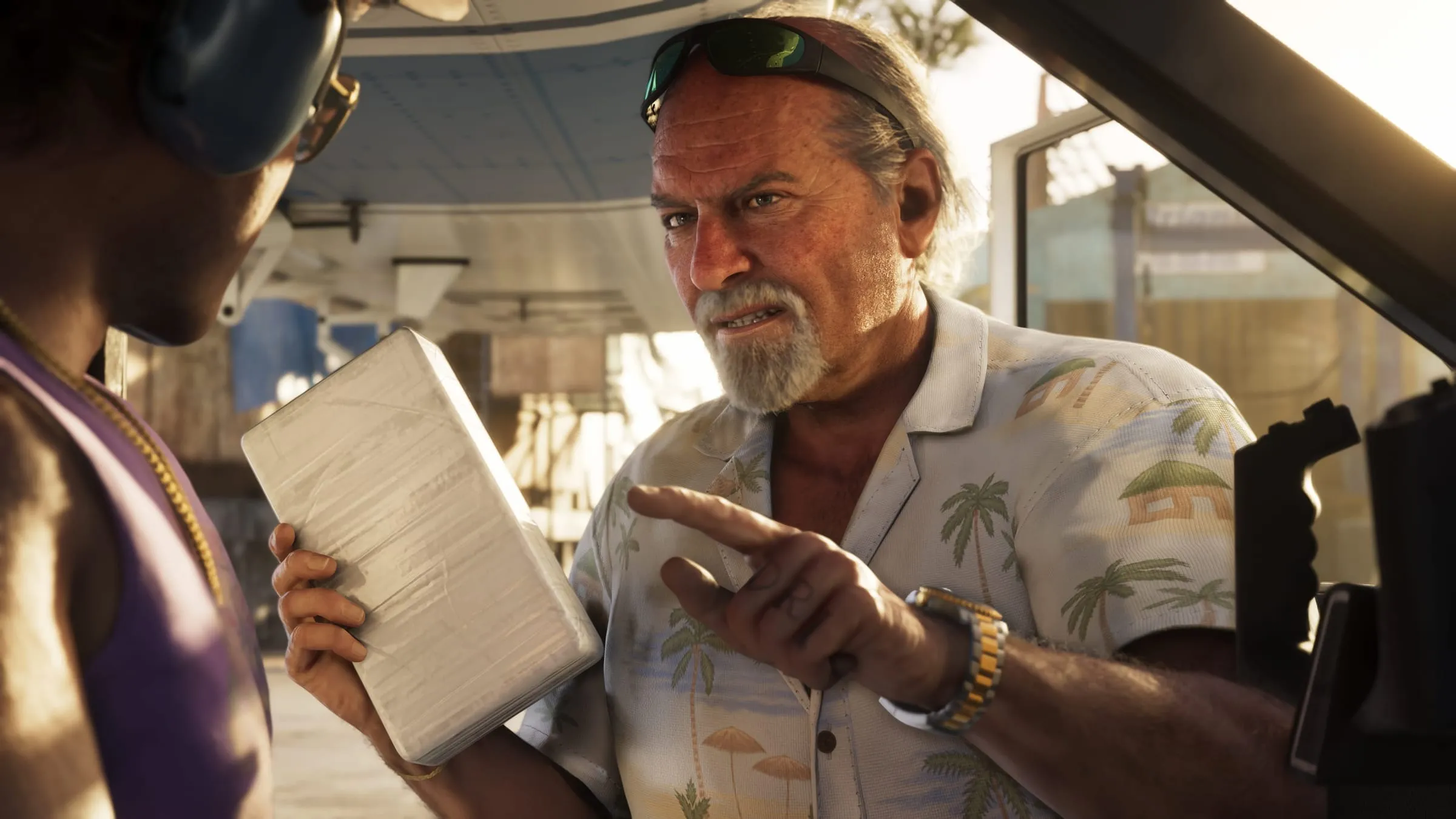 Brian Heder giving instructions to someone at his boat yard